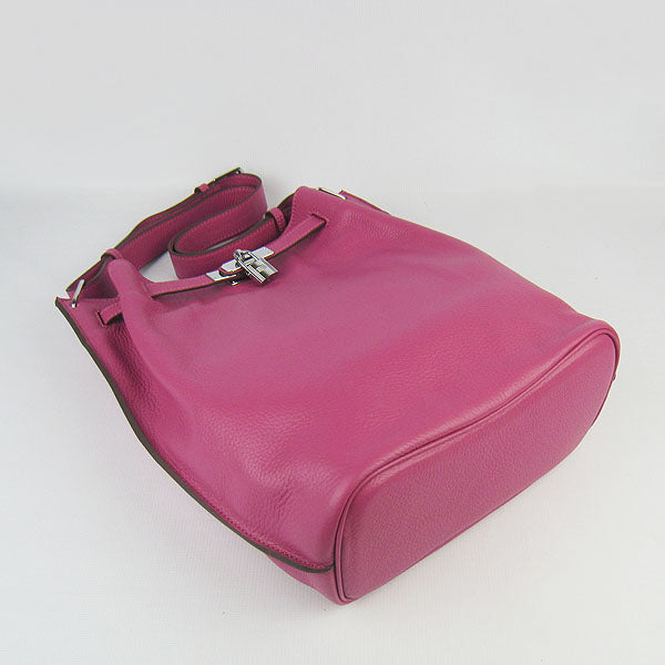 Luxury Hermes Nappa Leather Shoulder Bag H2804 peach Silver