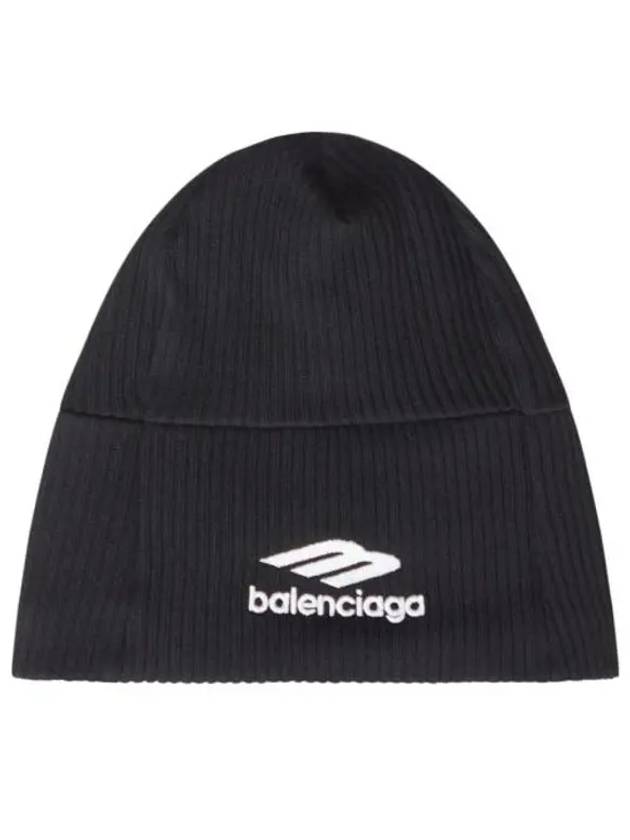 Luxury Balenciaga Trending 2026 Logo Beanie Black
