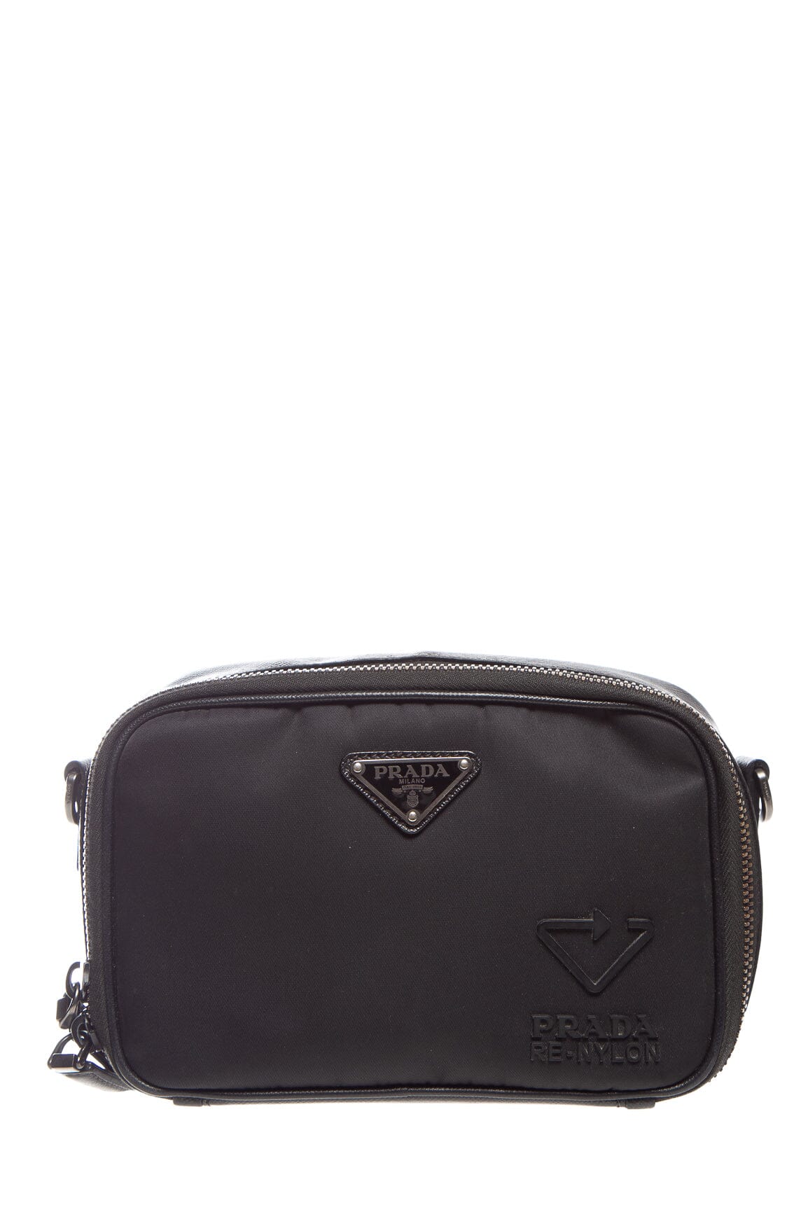 Prada Black Re-Nlyon and Leather Cross-Body