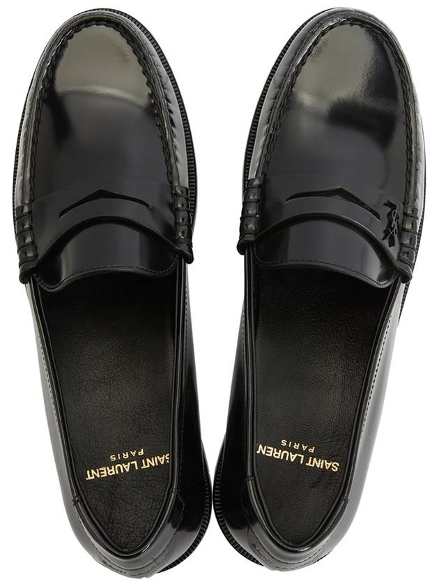 Luxury Saint Laurent Trending 2025 Women's Monogram Le Penny Loafer Black