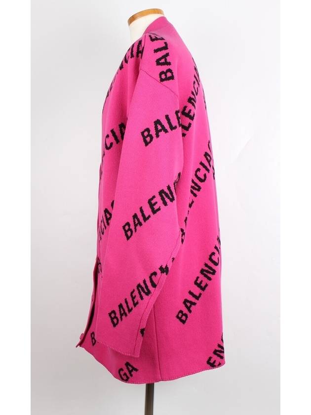 Luxury Balenciaga Trending 2026 All over multi logo cardigan M