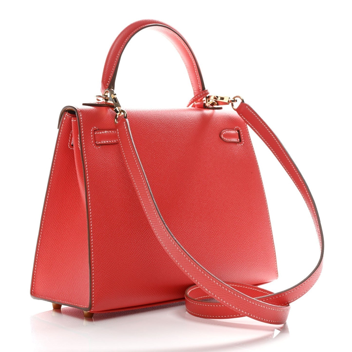 Hermes Epsom Candy Kelly Sellier 25 Rose Jaipur Gold