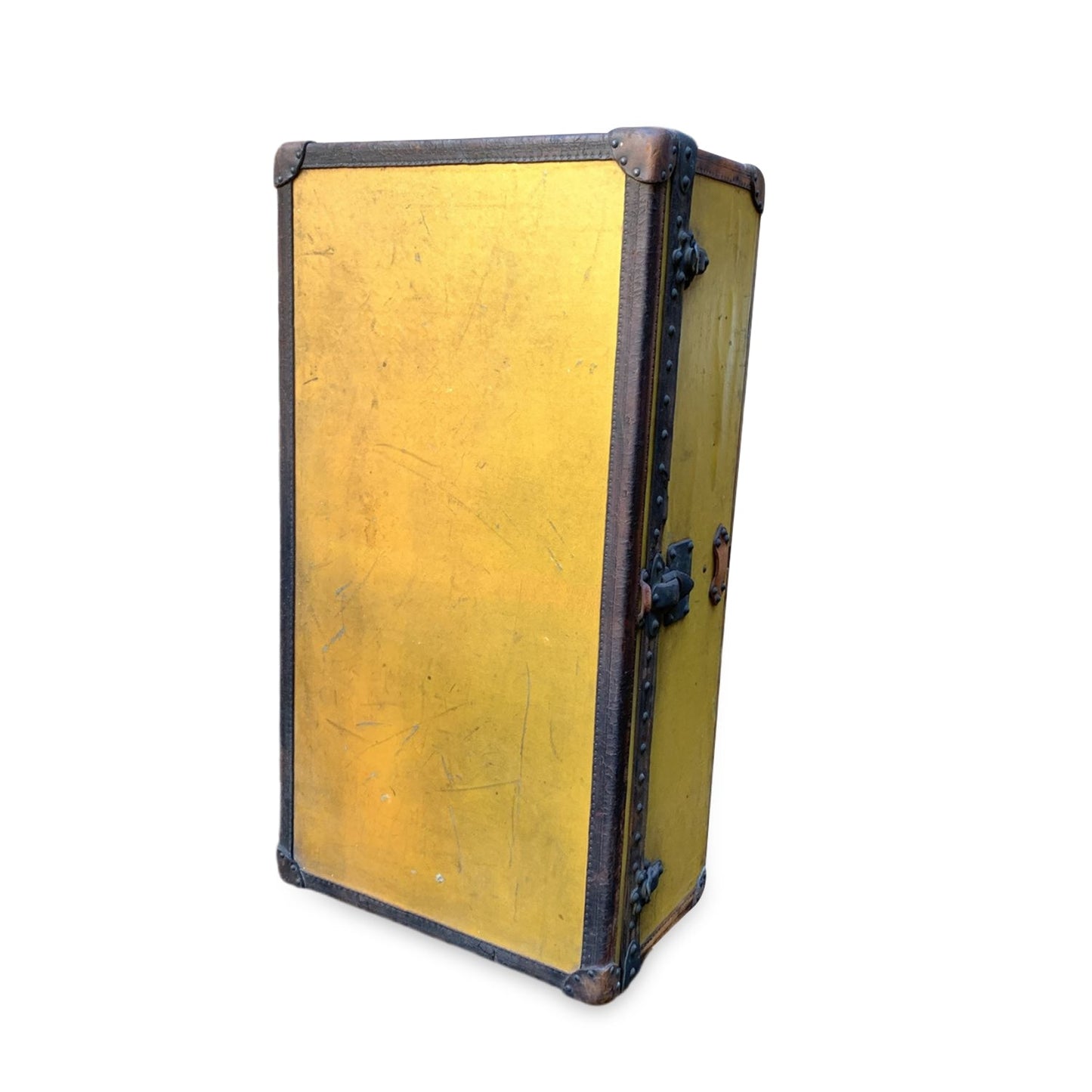 LOUIS VUITTON Antique Orange Yellow Vuittonite Cabin Steamer Trunk