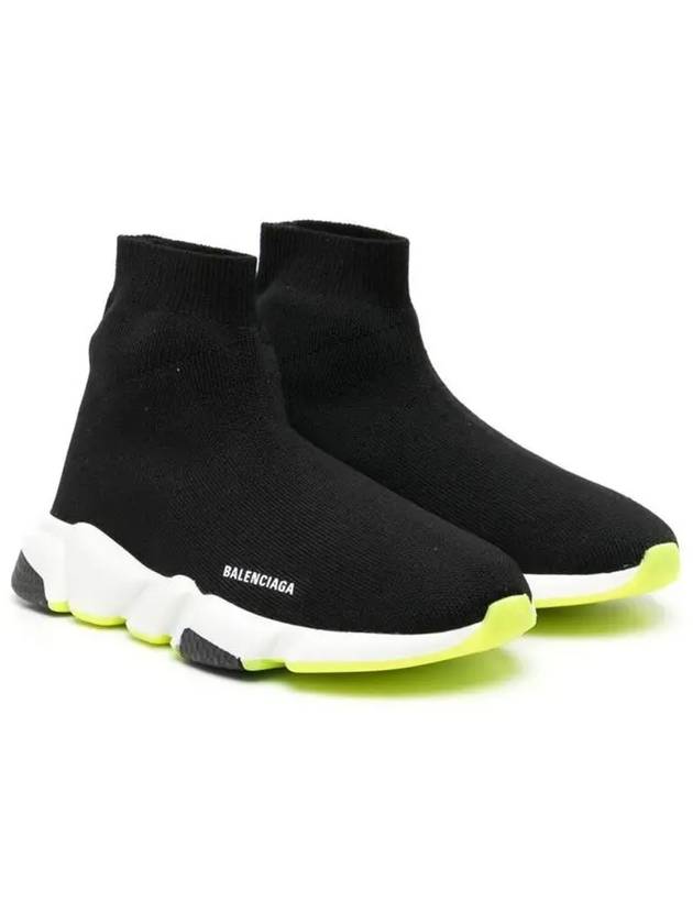 Luxury Balenciaga Trending 2026 Kids Logo Speedrunner Sneakers Black