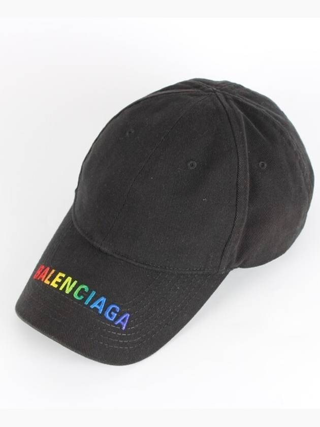 Luxury Balenciaga Trending 2026 Rainbow embroidered logo ball cap