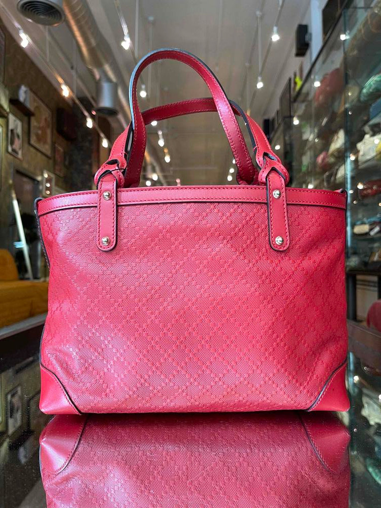 Gucci Guccidiamante Red Leather Tote