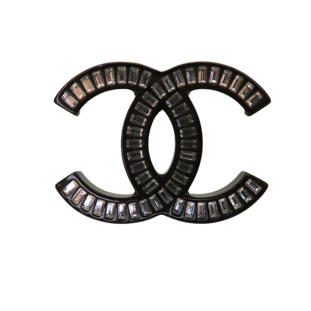 Chanel Coco Mark Brooch Rhinestone 2007 Classic Flap Tote