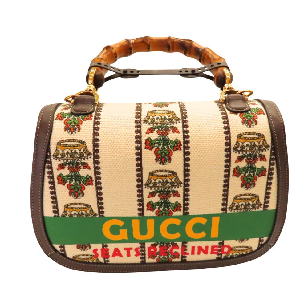 Gucci Bamboo Bag Canvas 2way Bag Limited