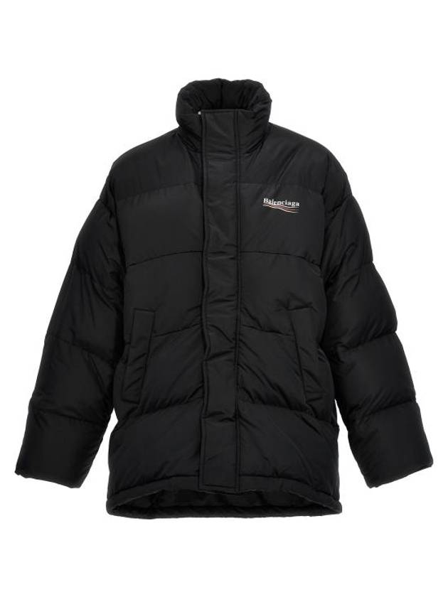 Luxury Balenciaga Trending 2026 Political Wave Logo Padding Black