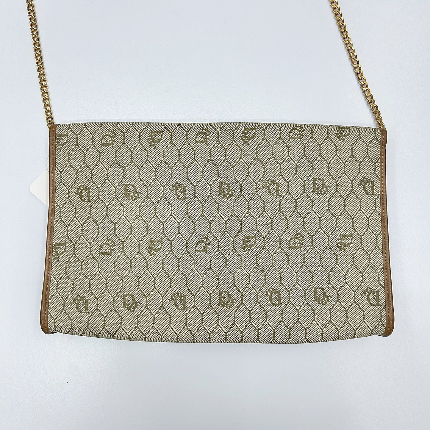 Christian Dior Pvc Leather Shoulder Bag Auth Beige Medium di2020ce