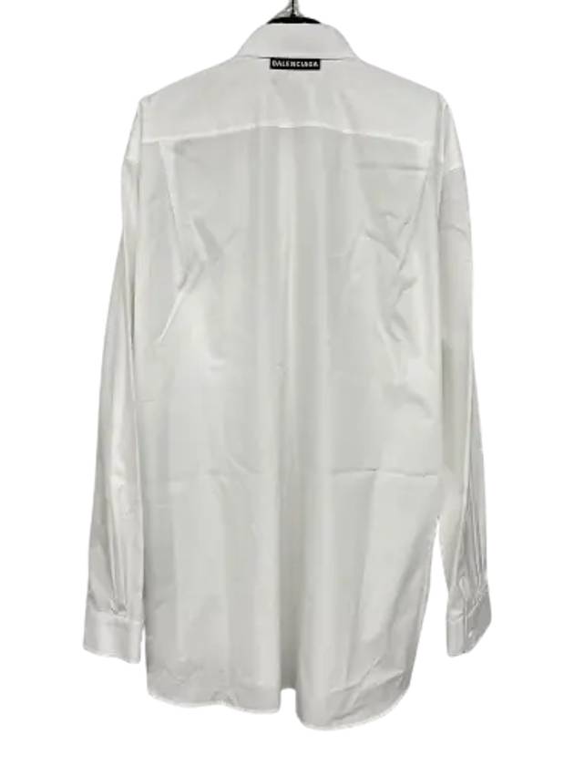 Luxury Balenciaga Trending 2026 Logo Oversized Long Sleeve Shirt White