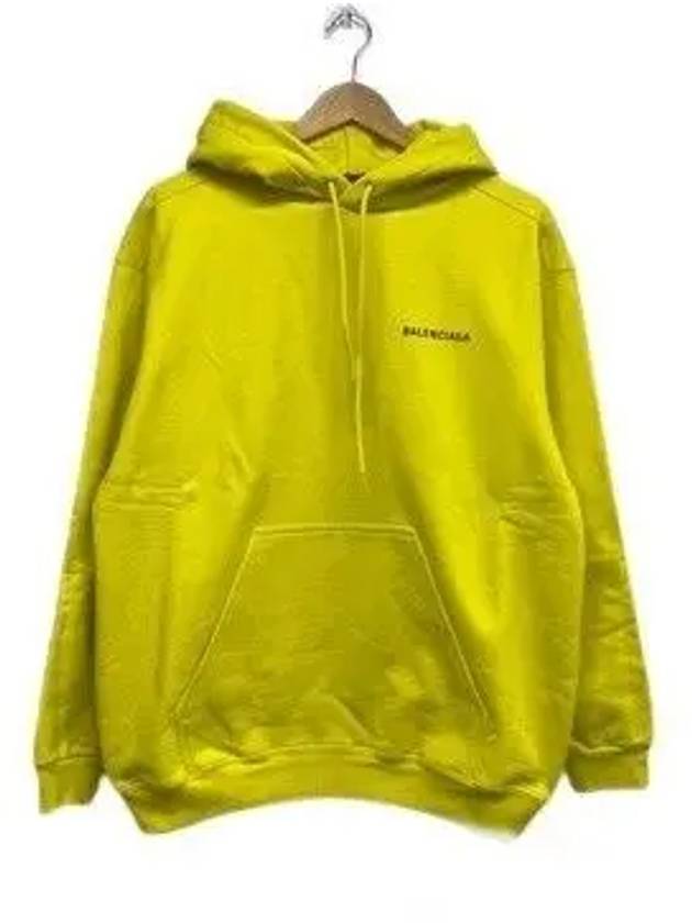 Luxury Balenciaga Trending 2026 Mini Logo Cotton Hoodie Yellow