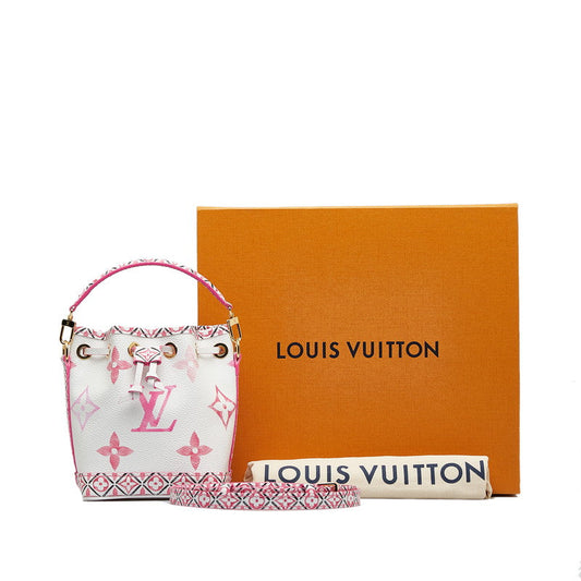 Louis Vuitton Monogram Giant Nanoe by the Pool Shoulder Bag Mini Bag 2WAY M82386 White Pink PVC Louis Vuitton