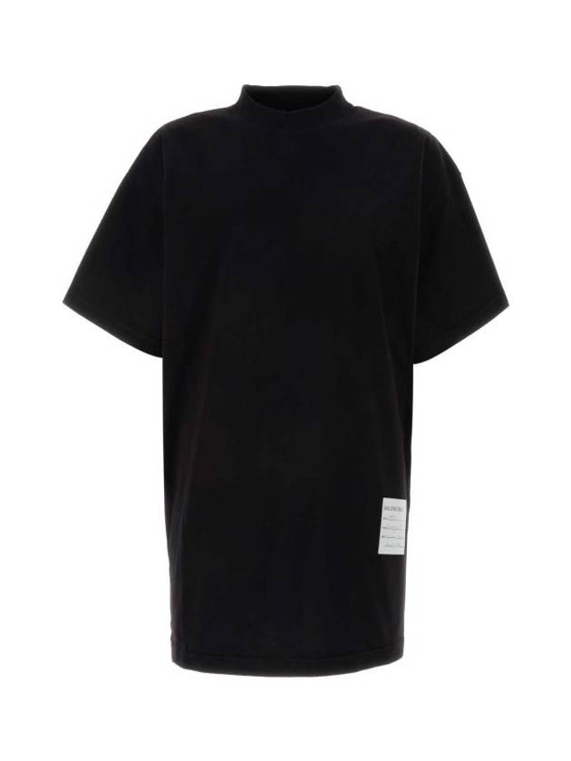 Luxury Balenciaga Trending 2026 Sample Sticker Oversized Short Sleeve T-Shirt Black