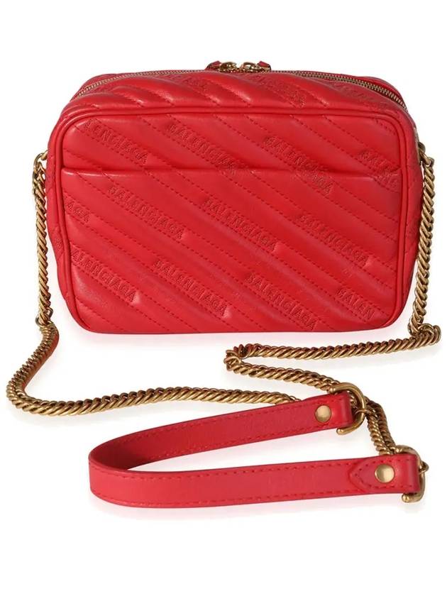 Luxury Balenciaga Trending 2026 BB Logo Chain Cross Bag Red