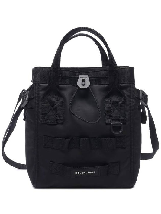 Luxury Balenciaga Trending 2026 Army Logo Small Tote Bag Black