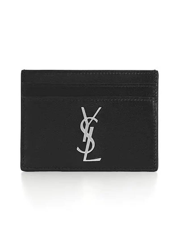 Luxury Saint Laurent Trending 2025 Monogram Card Case in Smooth Leather Black