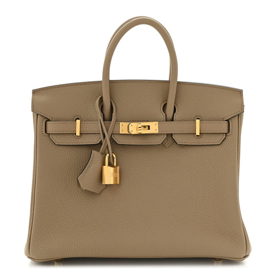 Hermes Togo Birkin 25 Beige Marfa