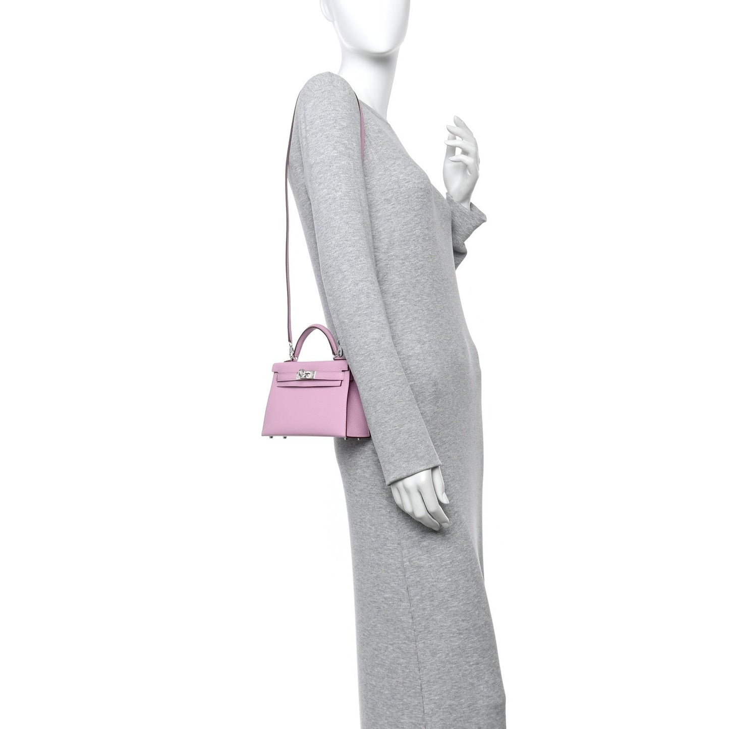 Hermes Epsom Mini Kelly Sellier 20 Mauve Sylvestre