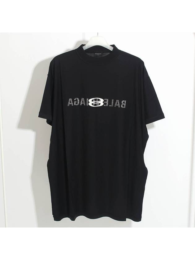 Luxury Balenciaga Trending 2026 Logo Print Short Sleeve T-Shirt Black