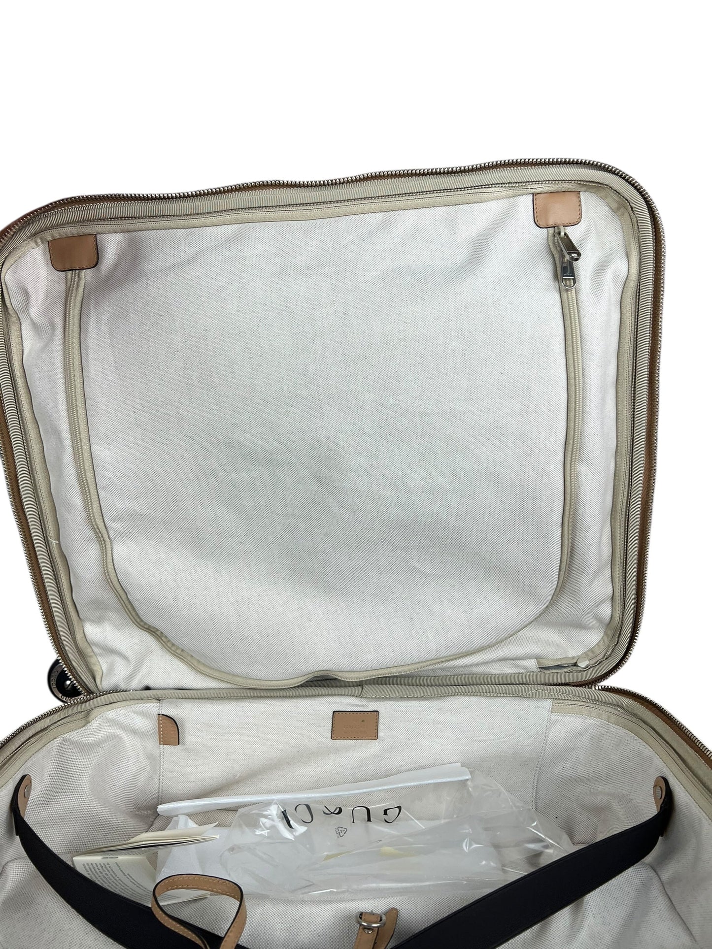 Gucci GG Beige Marmont Leather Carry-On Suitcase