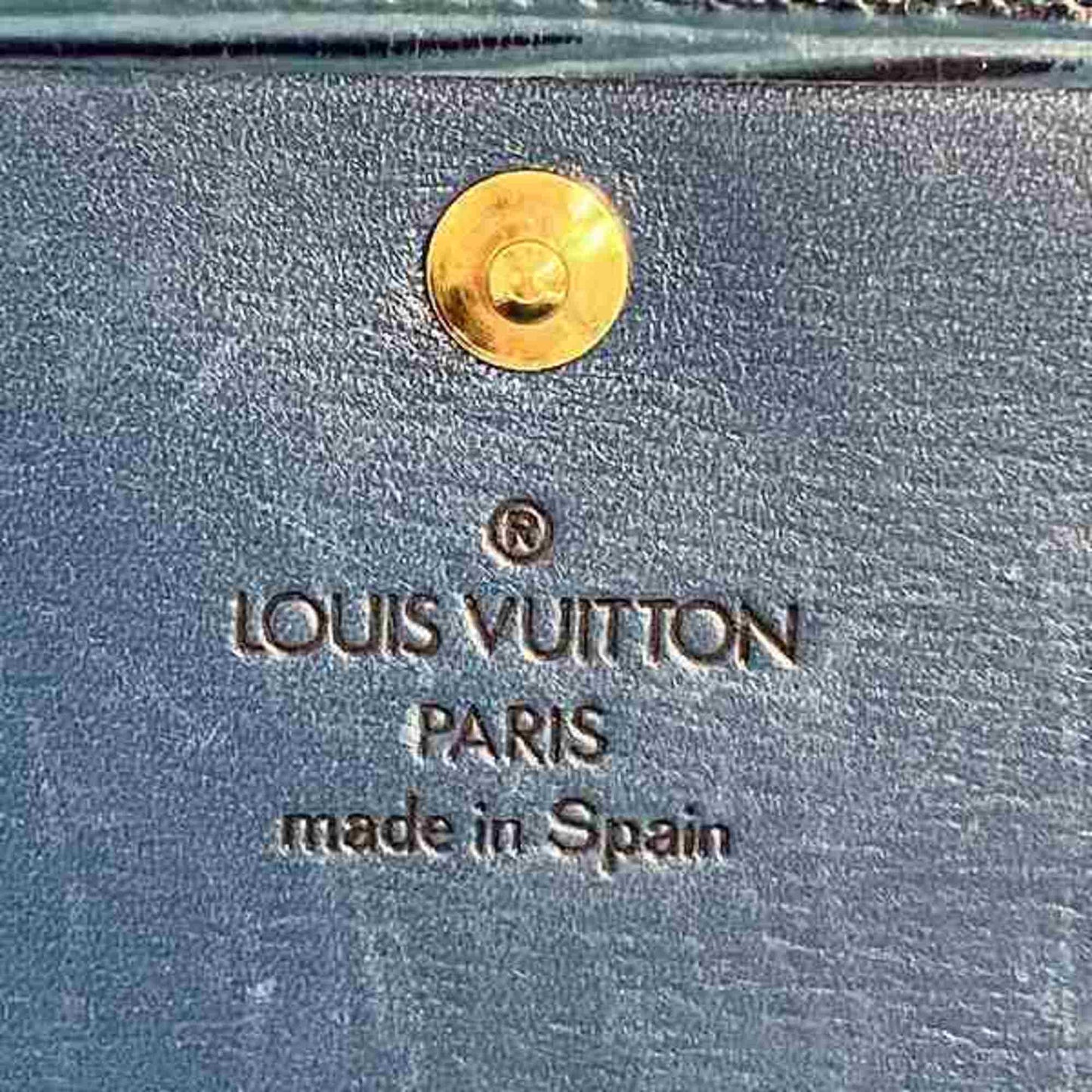 Louis Vuitton blue Toledo blue Leather Long Wallet (Bi-Fold)