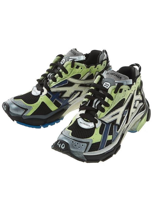 Luxury Balenciaga Trending 2026 Runner Low Top Sneakers Green Black Blue