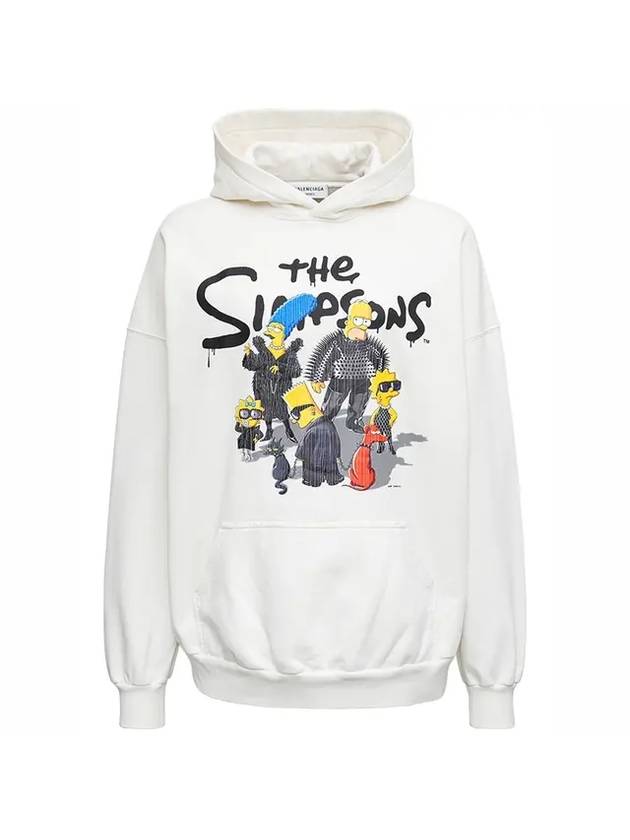 Luxury Balenciaga Trending 2026 The Simpsons Printed Hoodie White