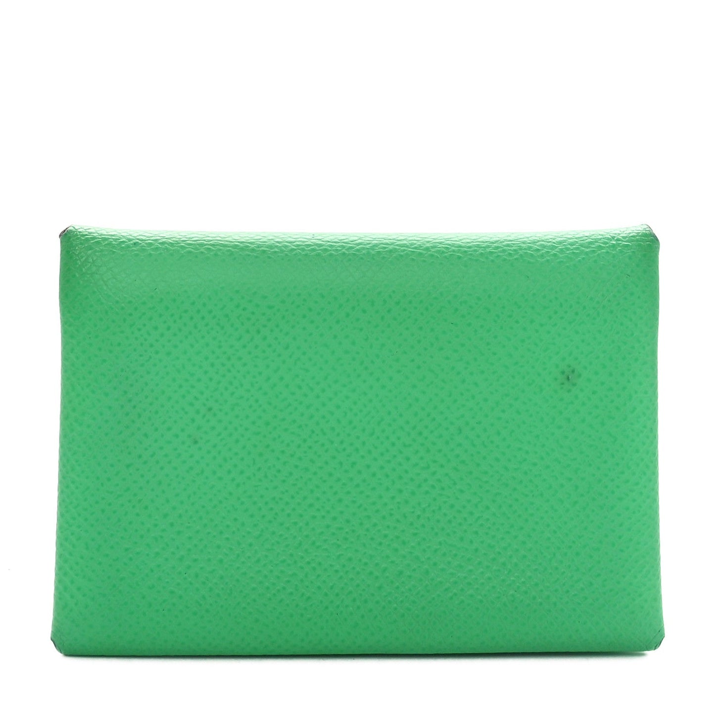 Hermes Epsom Verso Calvi Duo Card Case Vert Comics Vert Fizz
