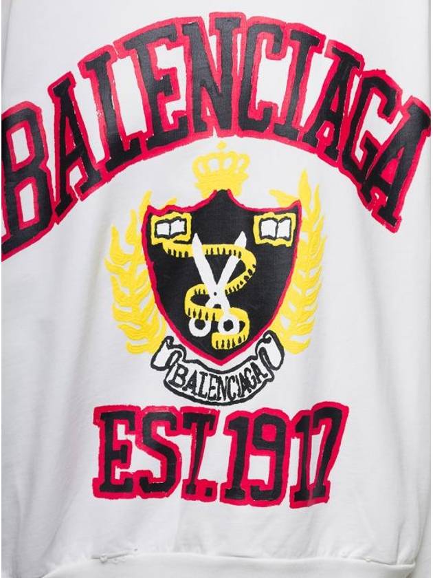 Luxury Balenciaga Trending 2026 Graphic Printing Sweatshirt White
