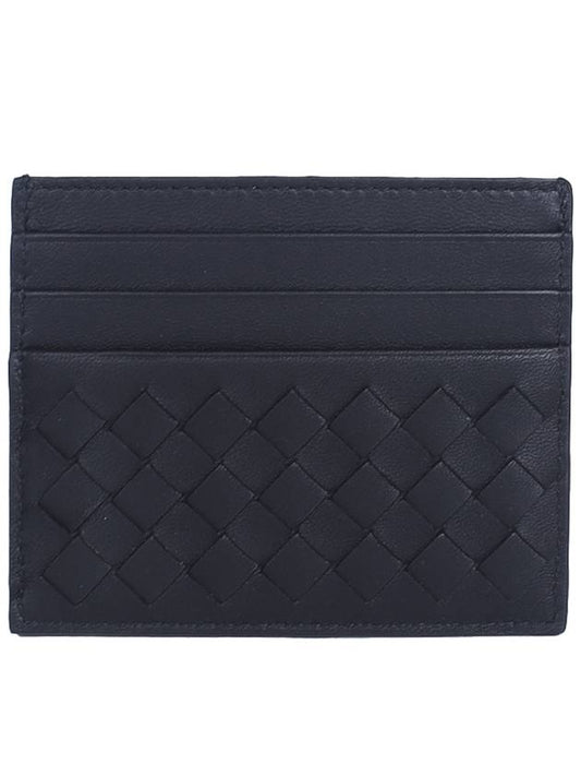Luxury Bottega Veneta Men's Intrecciato Card Wallet Black