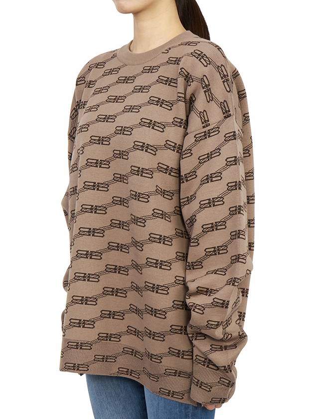 Luxury Balenciaga Trending 2026 BB Monogram Sweatshirt Brown