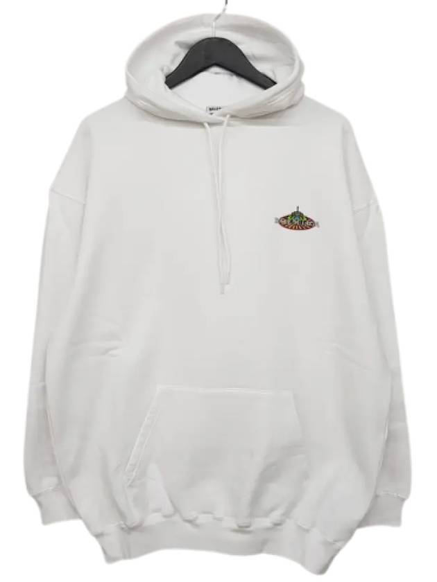 Luxury Balenciaga Trending 2026 Bonjour Oversized Hoodie White