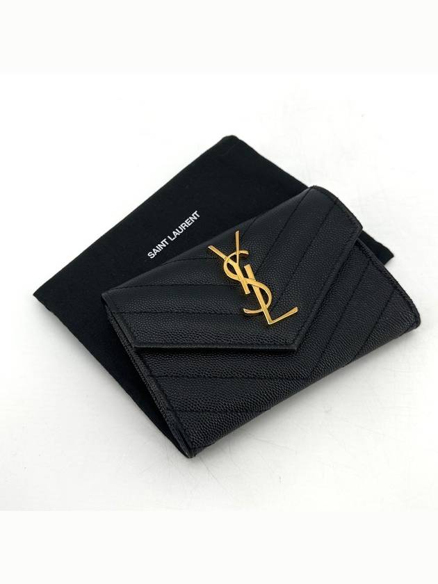 Luxury Saint Laurent Trending 2025 Envelope gold card wallet 414404