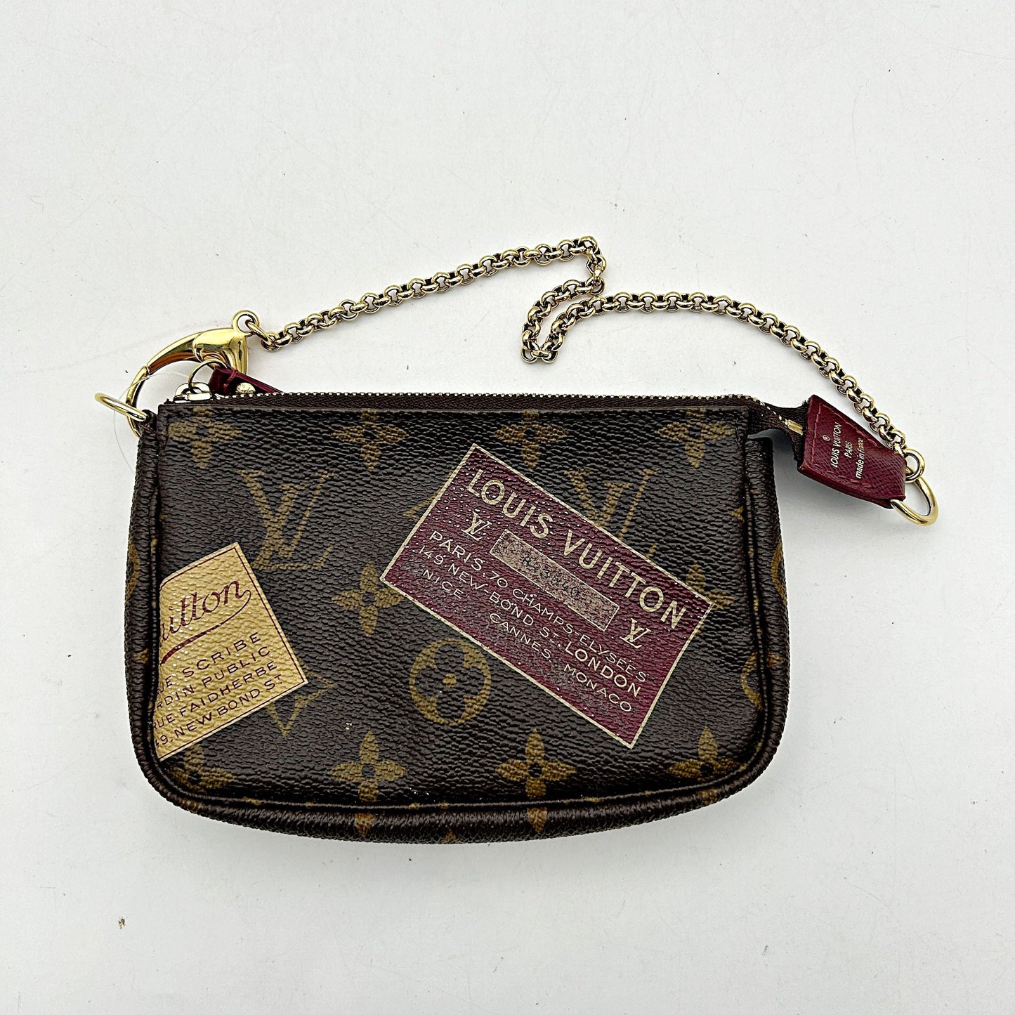 Louis Vuitton Limited Edition Monogram Patch Canvas Mini Accessories Pochette Bag lv9944ff