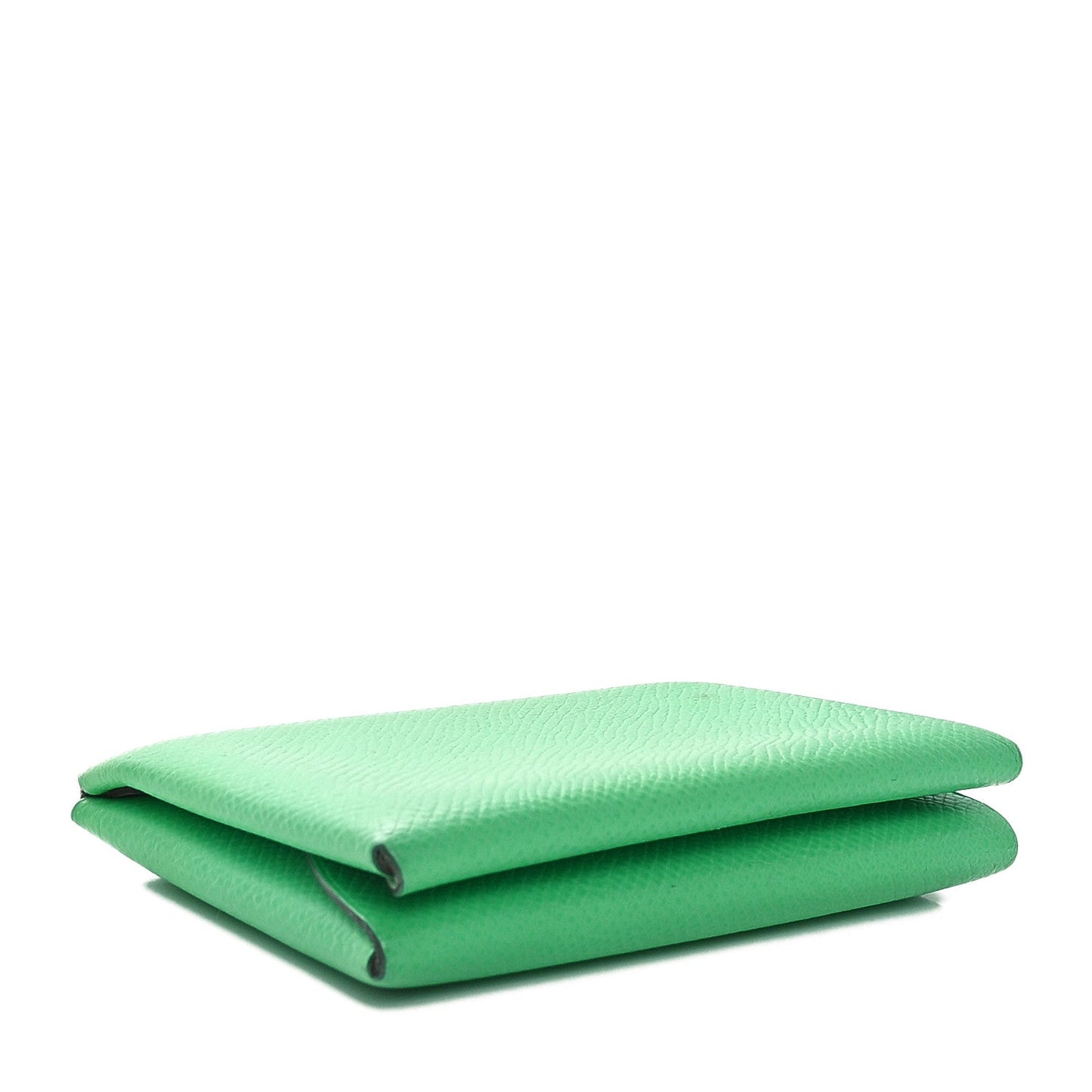 Hermes Epsom Verso Calvi Duo Card Case Vert Comics Vert Fizz
