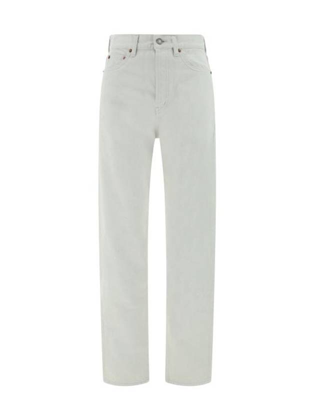 Luxury Saint Laurent Trending 2025 Slim Fit Denim Jeans Chalk White