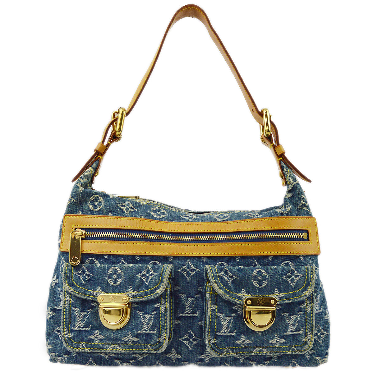 Louis Vuitton Blue Monogram Denim Baggy PM Shoulder Bag M95049
