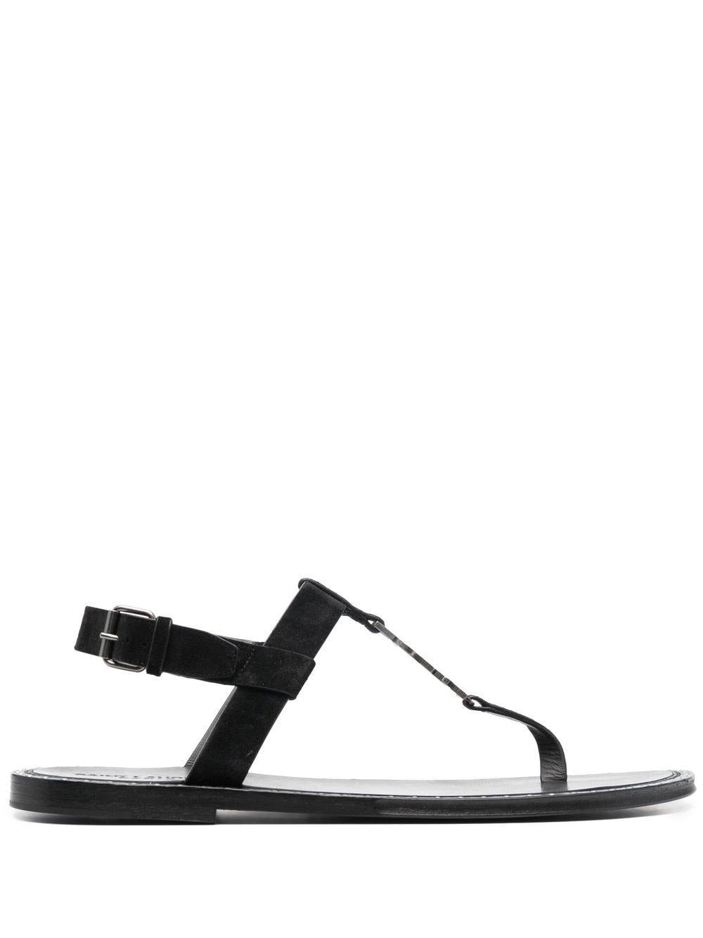Luxury Saint Laurent Trending 2025 Men's Cassandra Sandals in Nero | Size 42.5 | 7322291NZAA1000