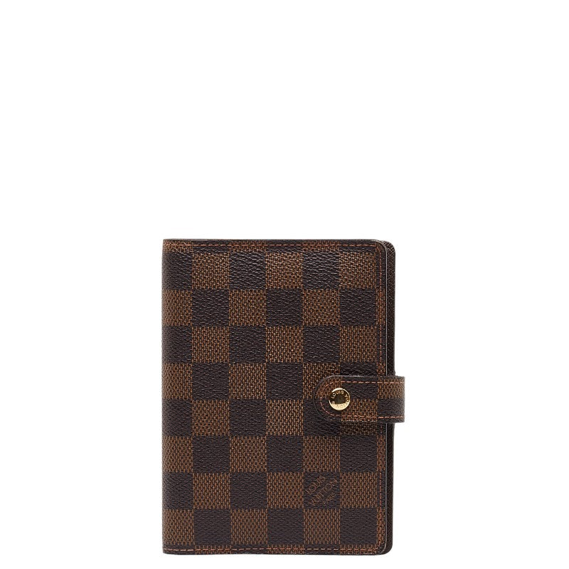 Louis Vuitton Damier Agenda PM Handbook Cover 6 s R20700 Brown PVC Leather  Louis Vuitton