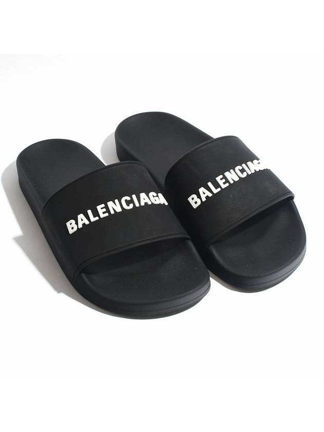 Luxury Balenciaga Trending 2026 Men's Logo Full Slippers Black