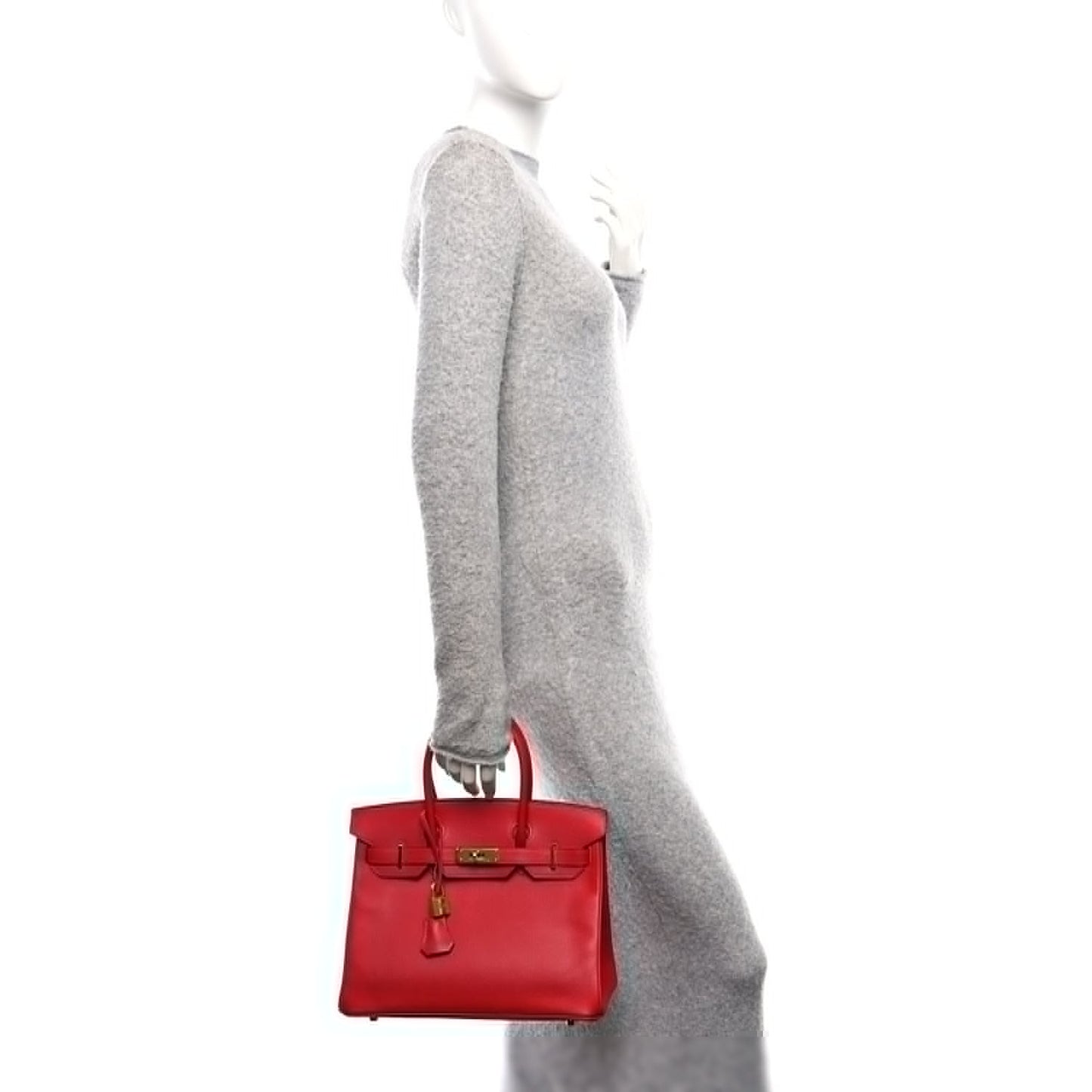 Hermes Epsom BIRKIN 30 Rouge Casaque