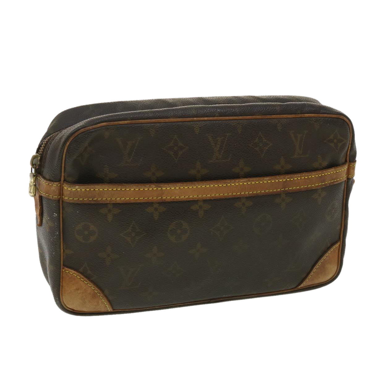 LOUIS VUITTON Monogram Compiegne 28 Clutch Bag LV Auth ac1487