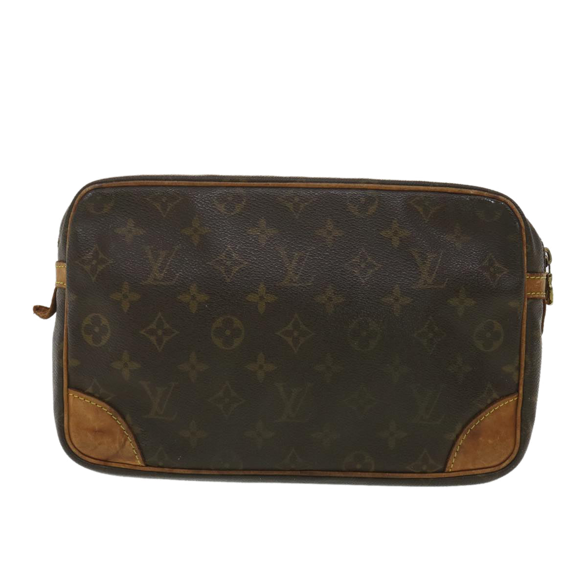 LOUIS VUITTON Monogram Compiegne 28 Clutch Bag LV Auth ac1487