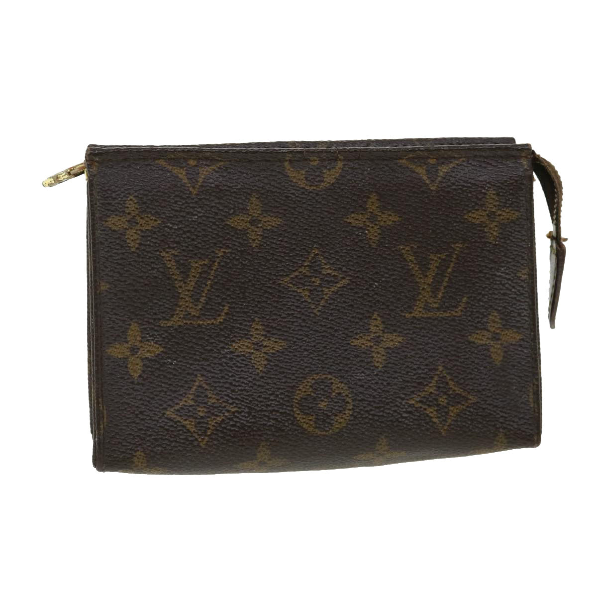LOUIS VUITTON Monogram Poche Toilette 15 Pouch M47546 LV Auth ac1812