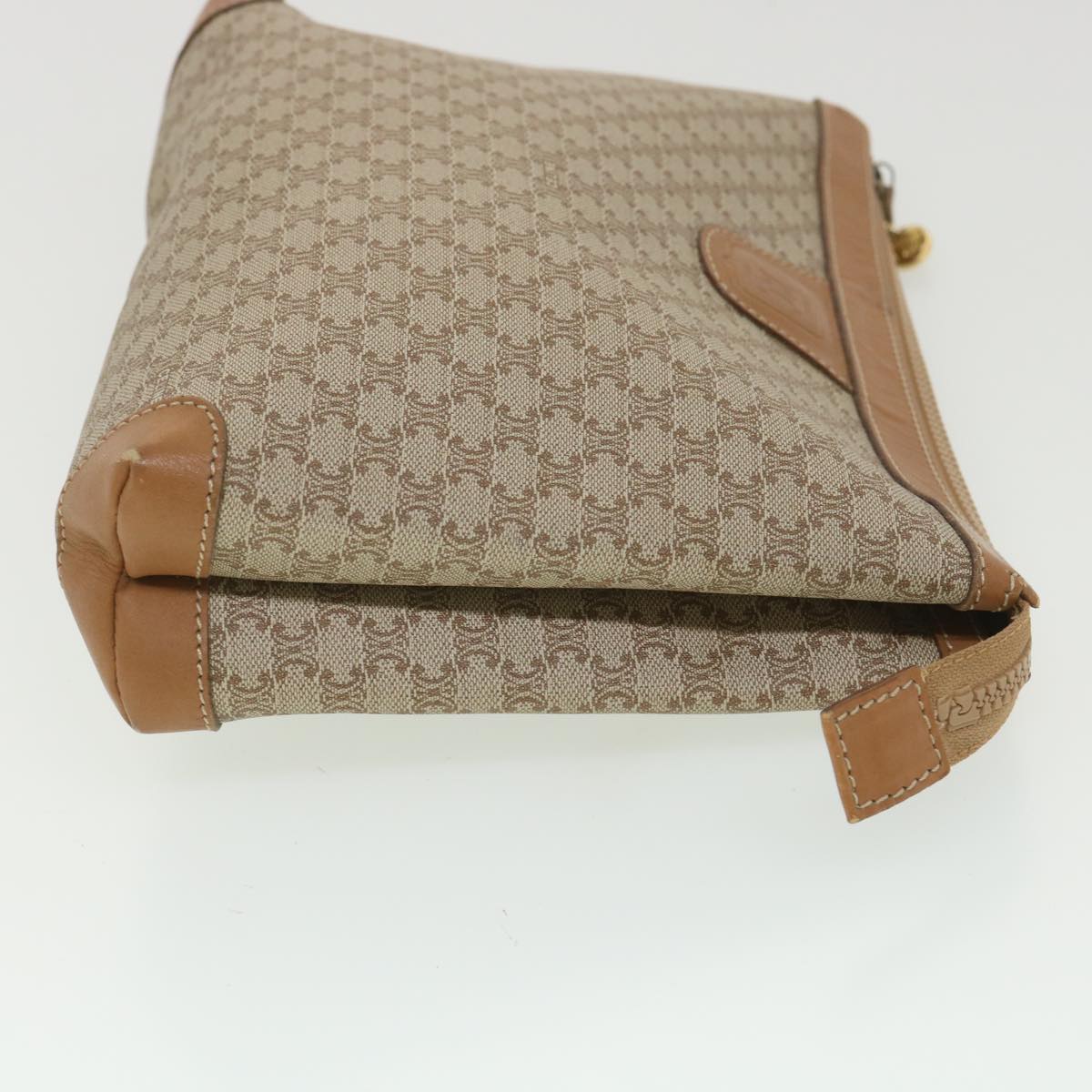 Luxury CELINE Macadam Canvas Clutch Bag Beige  ac1845