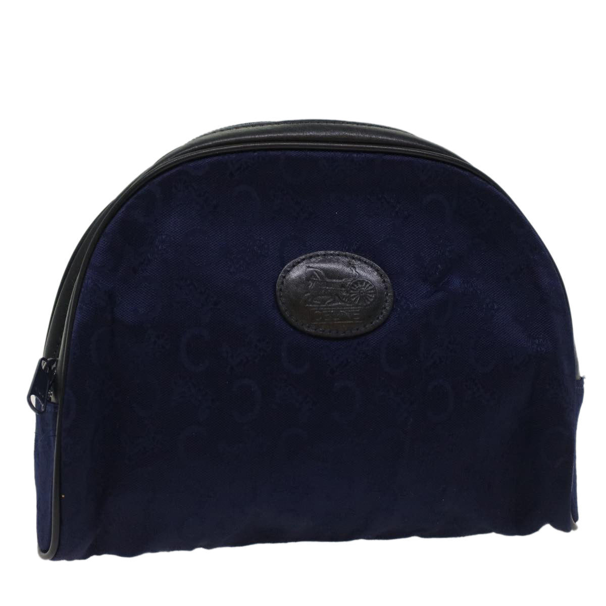Luxury CELINE C Macadam Pouch Canvas Navy Black  ac2167