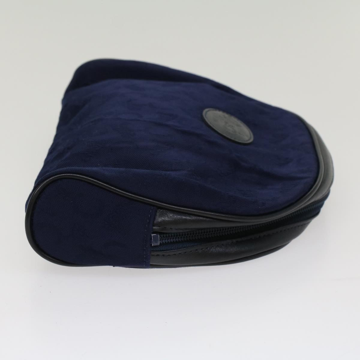Luxury CELINE C Macadam Pouch Canvas Navy Black  ac2167