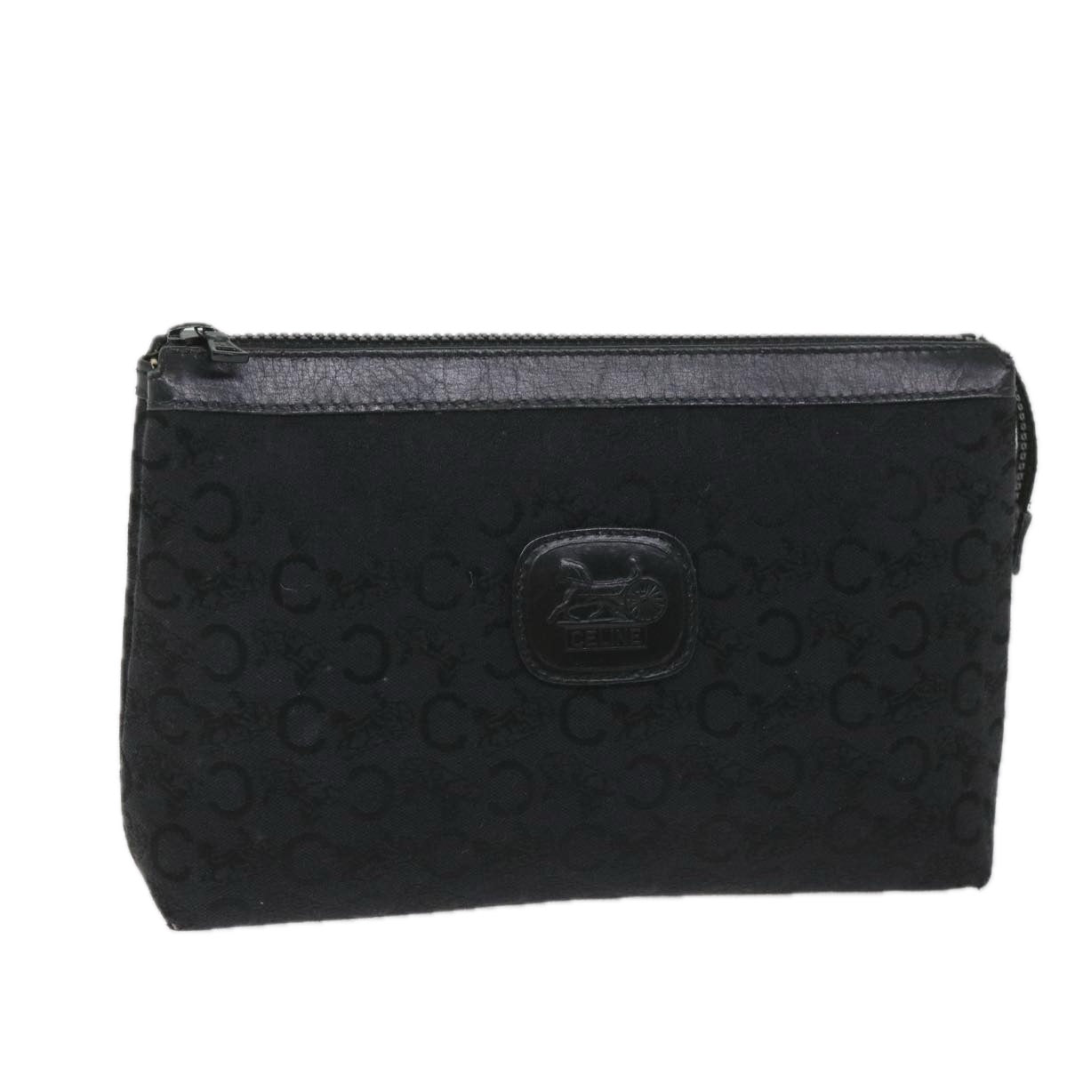 Luxury CELINE C Macadam Canvas Pouch Black  ac2399