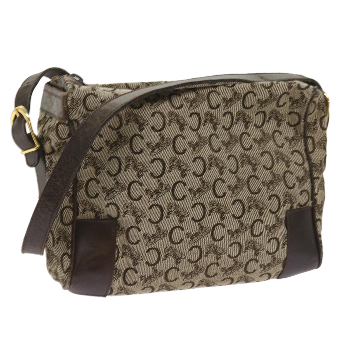 Luxury CELINE C Macadam Canvas Shoulder Bag Brown  ac2739